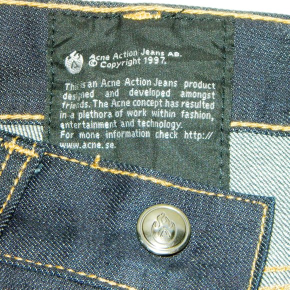 Vintage ACNE Action Acne Studio Jeans size 27x32 - Picture 6 of 7